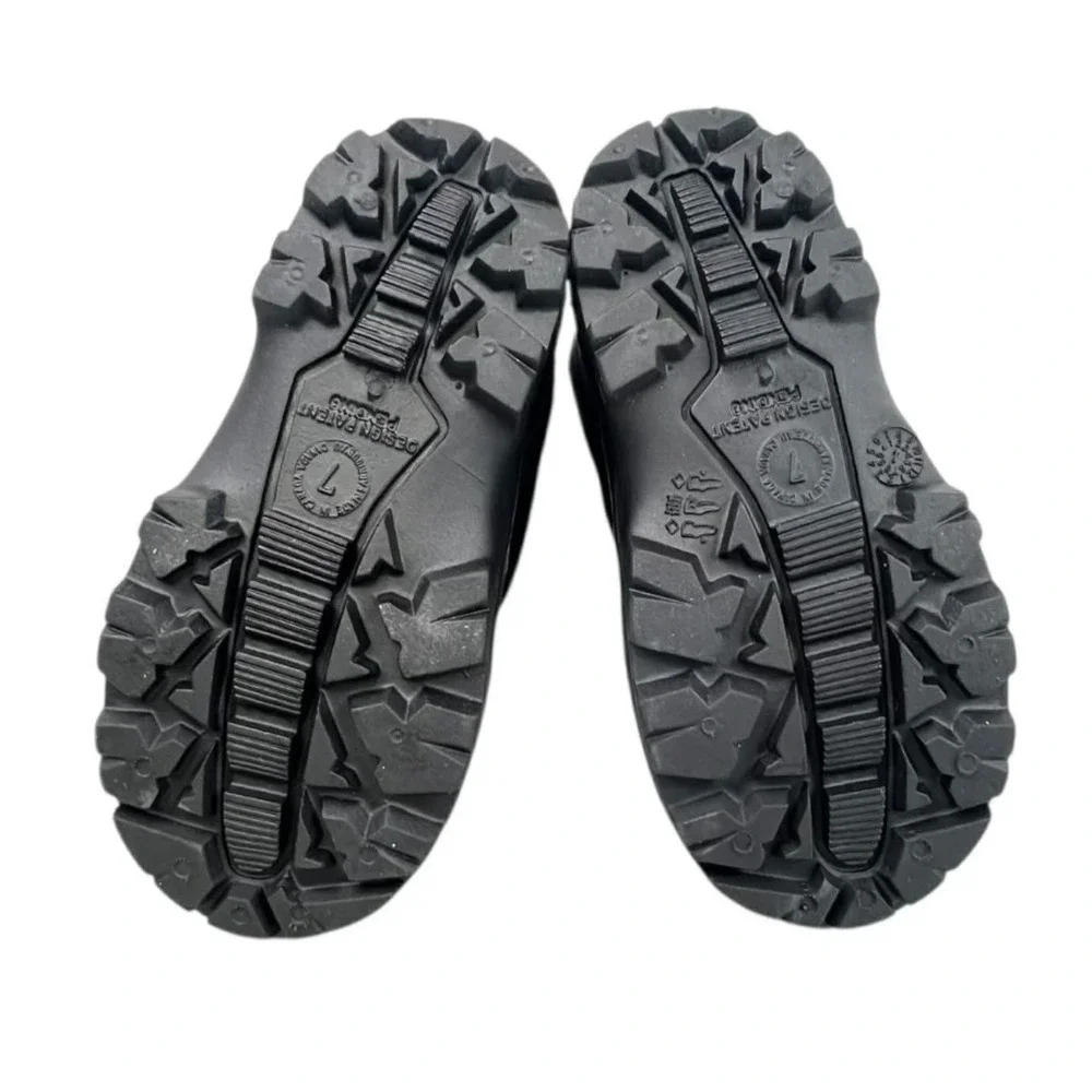 Wonder Nation Unisex Size 7 Black Winter Insulated To -25 degrees Rubber‎ Boots
